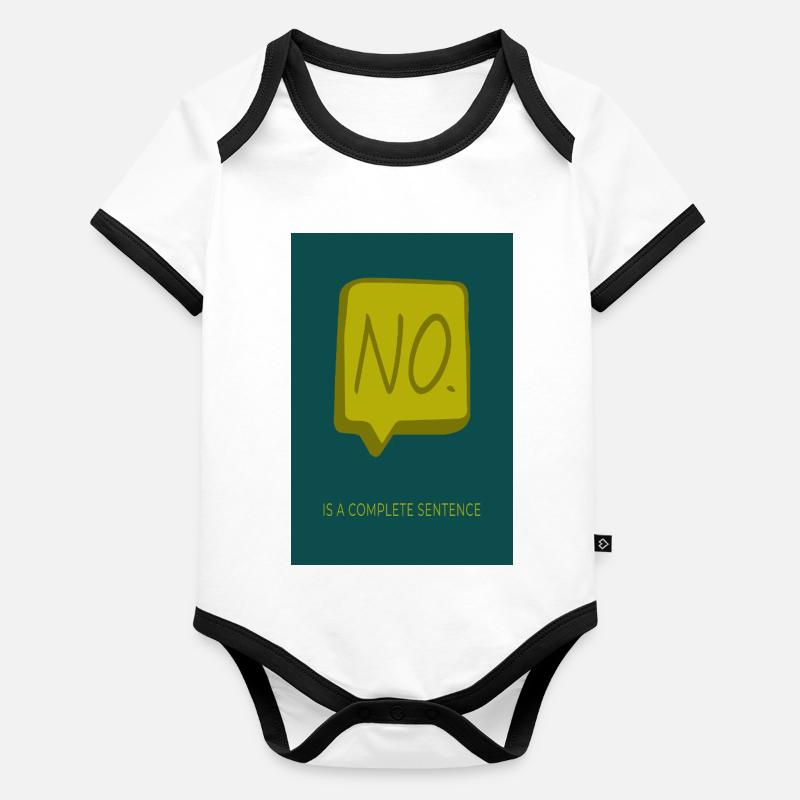 Non est une phrase complète Body Bébé bio contrasté manches courtes
