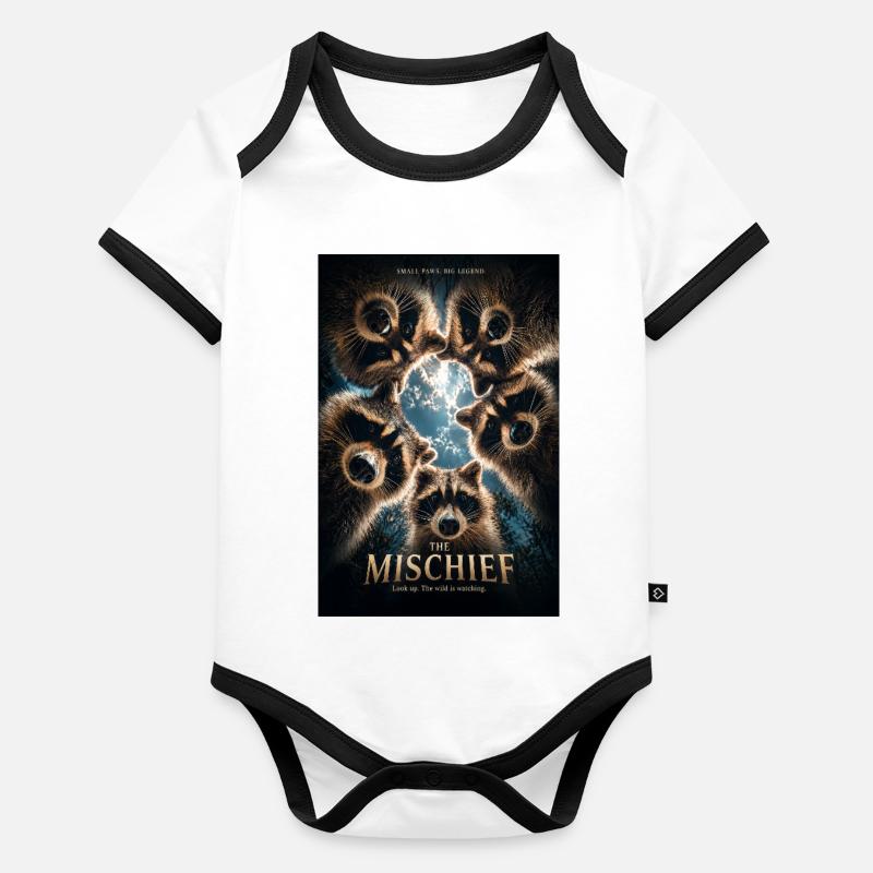 Affiche de Mauvais Cercle de Ratons Body Bébé bio contrasté manches courtes