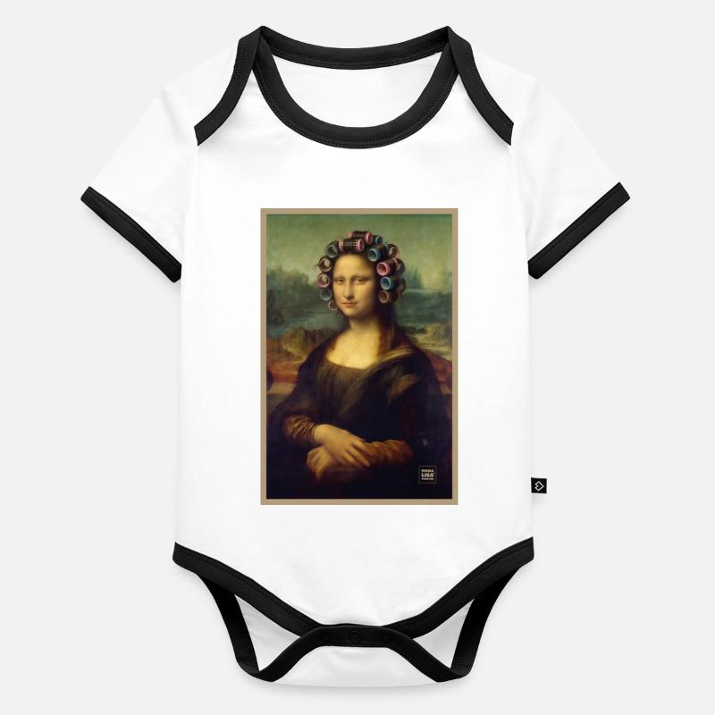 Mona Lisa Lockenwickler Baby Bio-Kurzarm-Kontrastbody