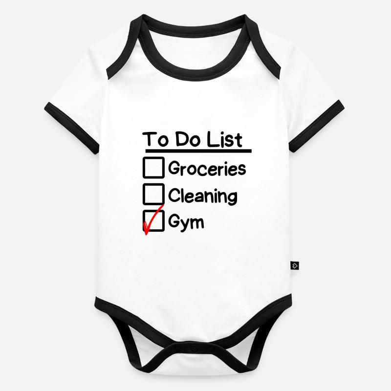 To Do List | Gym wear Organic Baby Contrasting Bodysuit