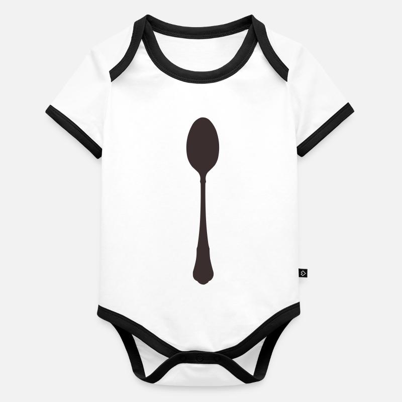 Spoon Cutlery Organic Baby Contrasting Bodysuit
