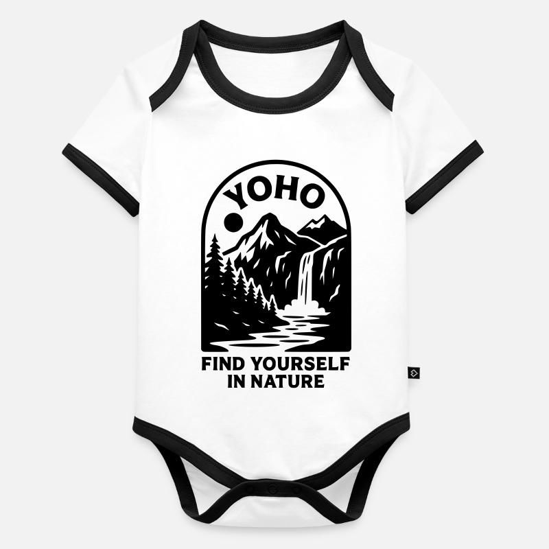 Parc national Yoho Body Bébé bio contrasté manches courtes
