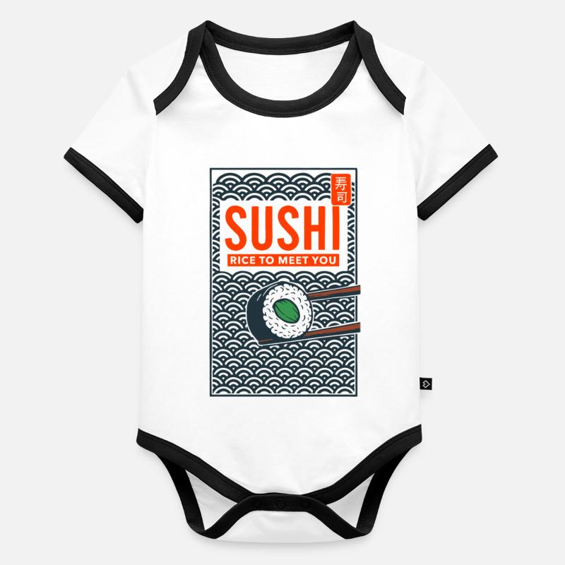 Rice pour te rencontrer Body Bébé bio contrasté manches courtes