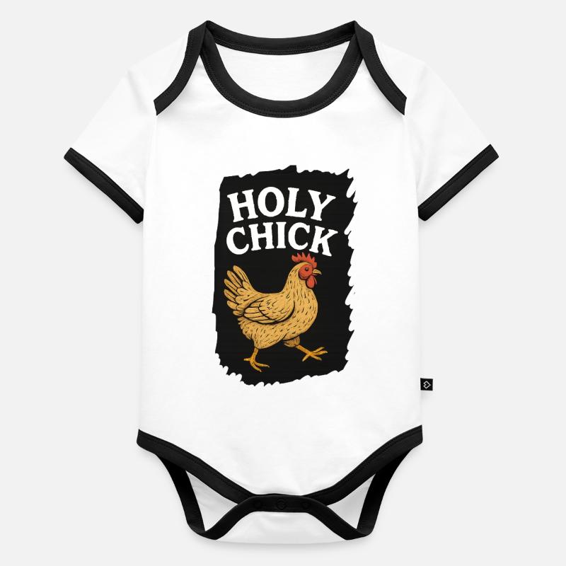 T-shirt Métaphore de Hellige Kip Body Bébé bio contrasté manches courtes