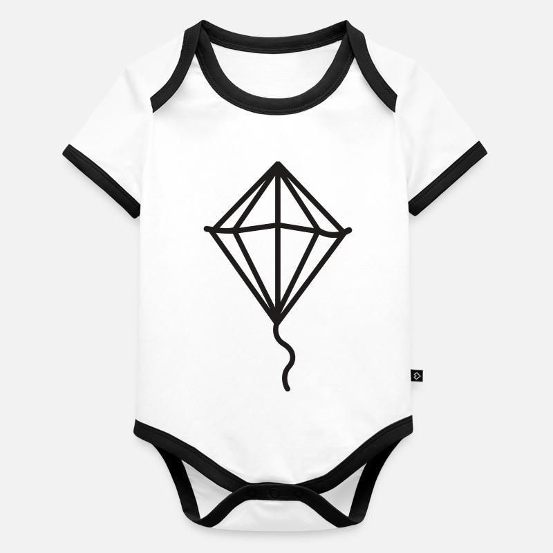 Drachen Baby Bio-Kurzarm-Kontrastbody