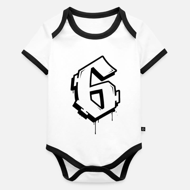 Digital Art 6 Organic Baby Contrasting Bodysuit
