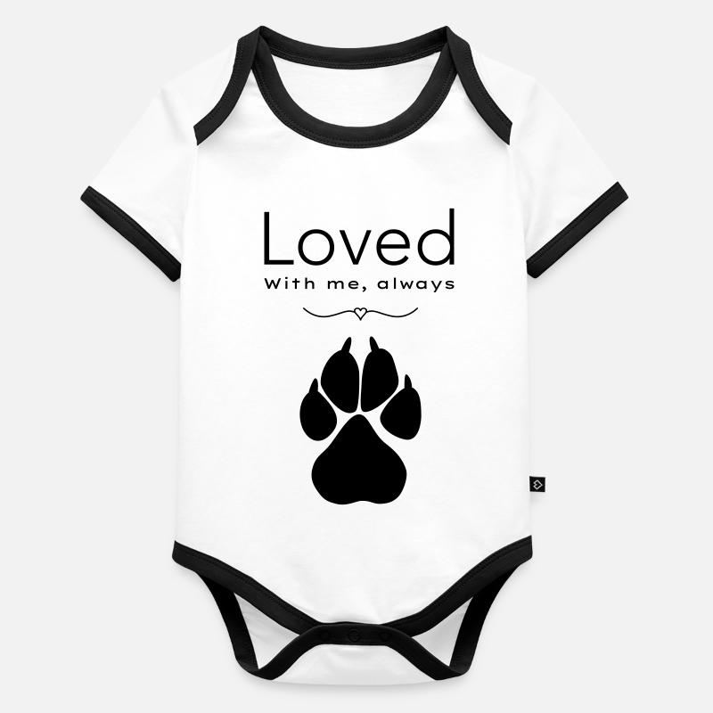 Chien – adoré Body Bébé bio contrasté manches courtes