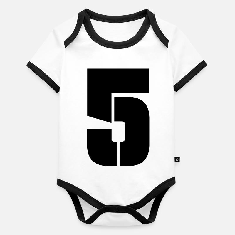 5 Baby Bio-Kurzarm-Kontrastbody