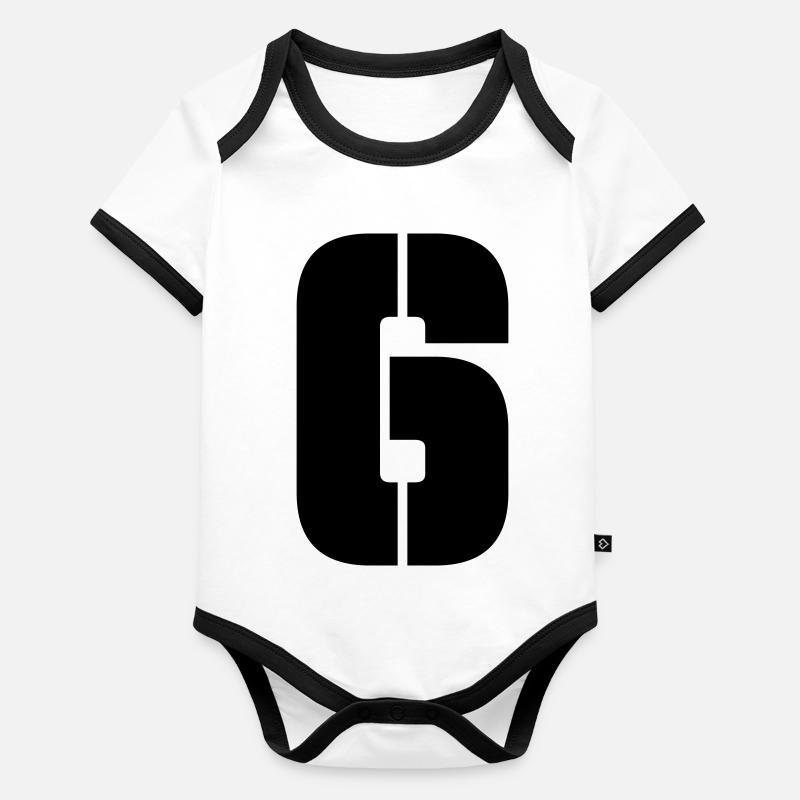 6 Body Bébé bio contrasté manches courtes