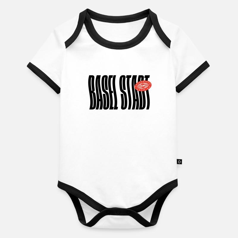 Bâle-Ville Body Bébé bio contrasté manches courtes