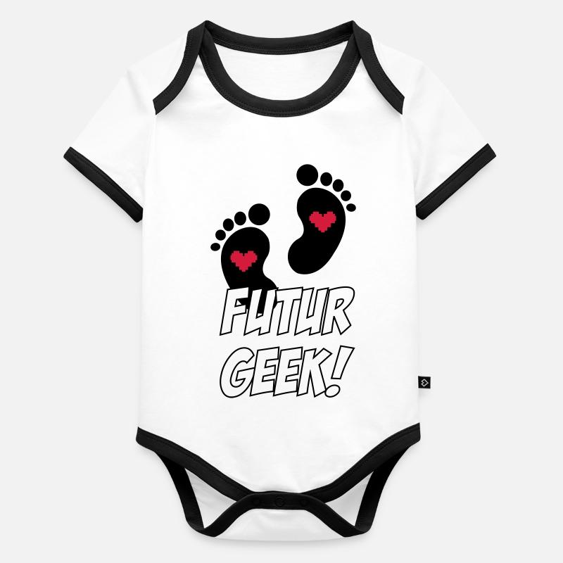Futur Geek ! Body Bébé bio contrasté manches courtes