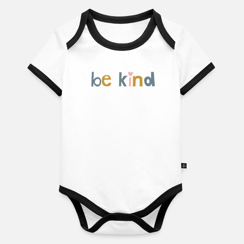 be kind Baby Bio-Kurzarm-Kontrastbody