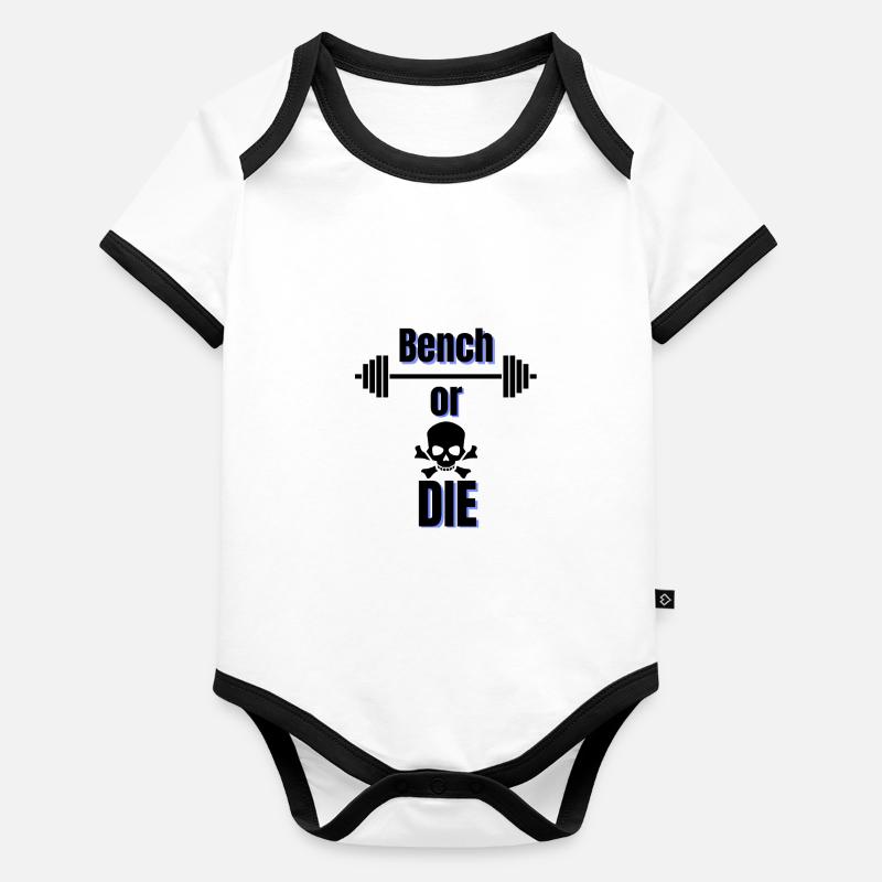 Banc ou matrice | Conception de développé couché Body Bébé bio contrasté manches courtes