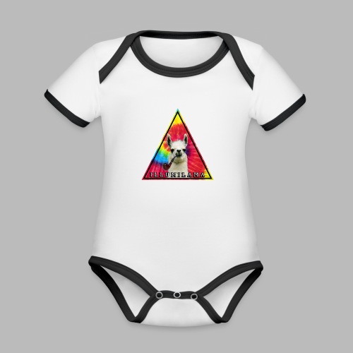 Illumilama logo T-shirt - Organic Baby Contrasting Bodysuit