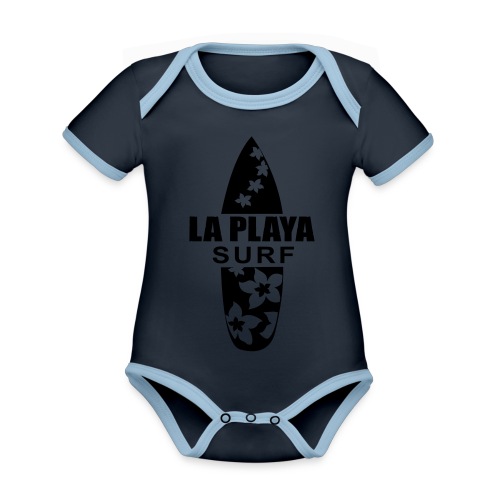 Surfbrett La Playa T-Shirts - Baby Bio-Kurzarm-Kontrastbody