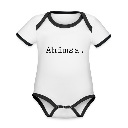 ahimsa - Ekologisk kontrastfärgad kortärmad babybody