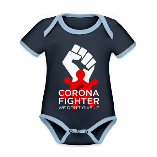Corona Fighter - Baby Bio-Kurzarm-Kontrastbody