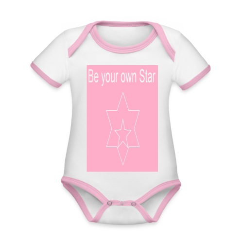 Be your own Star - Baby Bio-Kurzarm-Kontrastbody