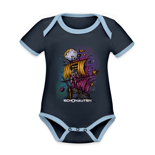 Astronaut Sailor - Baby Bio-Kurzarm-Kontrastbody