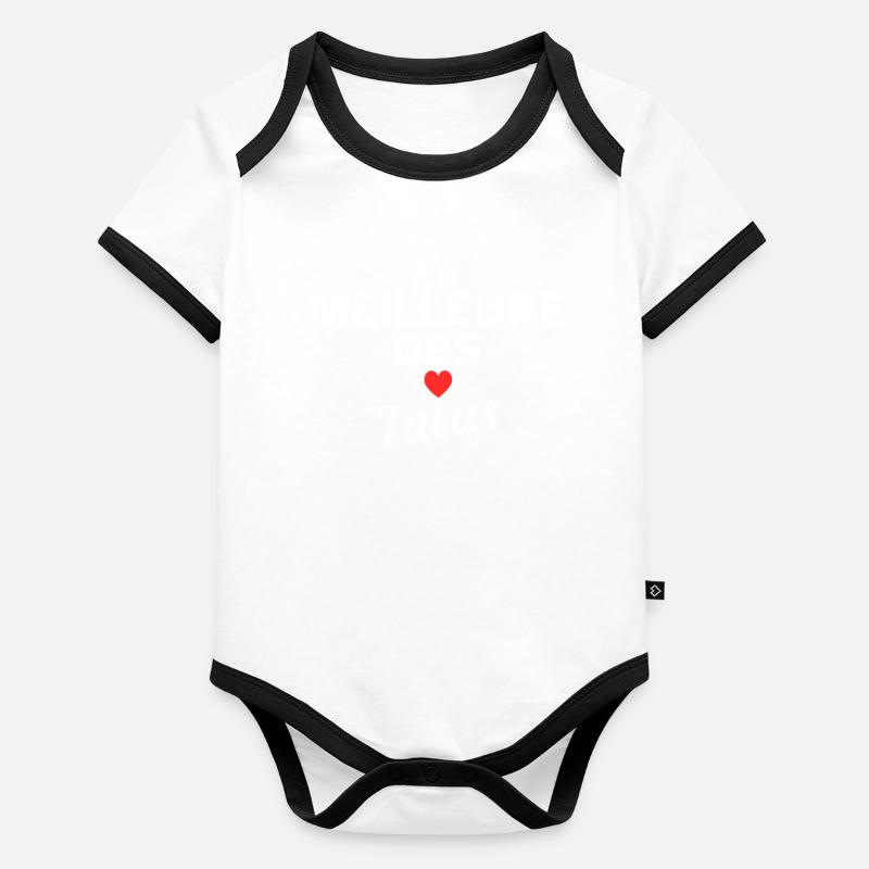 Expression Amour Tatas Maman Body Bébé bio contrasté manches courtes