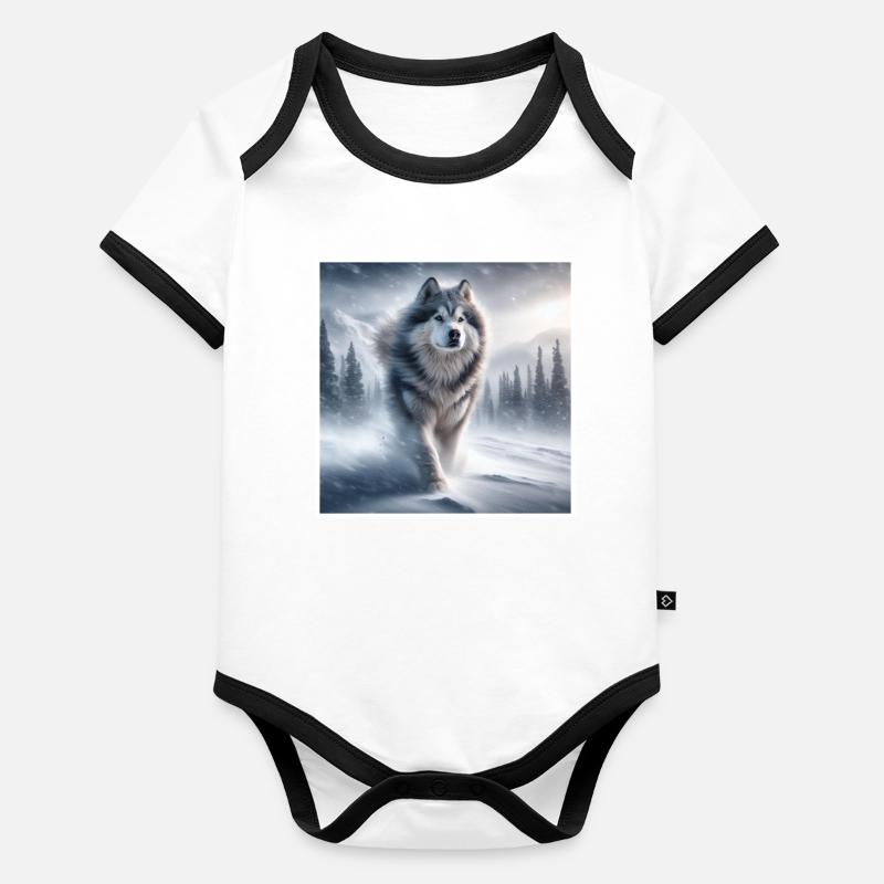Husky Organic Baby Contrasting Bodysuit