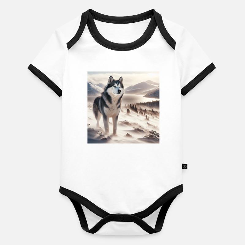 Husky Organic Baby Contrasting Bodysuit