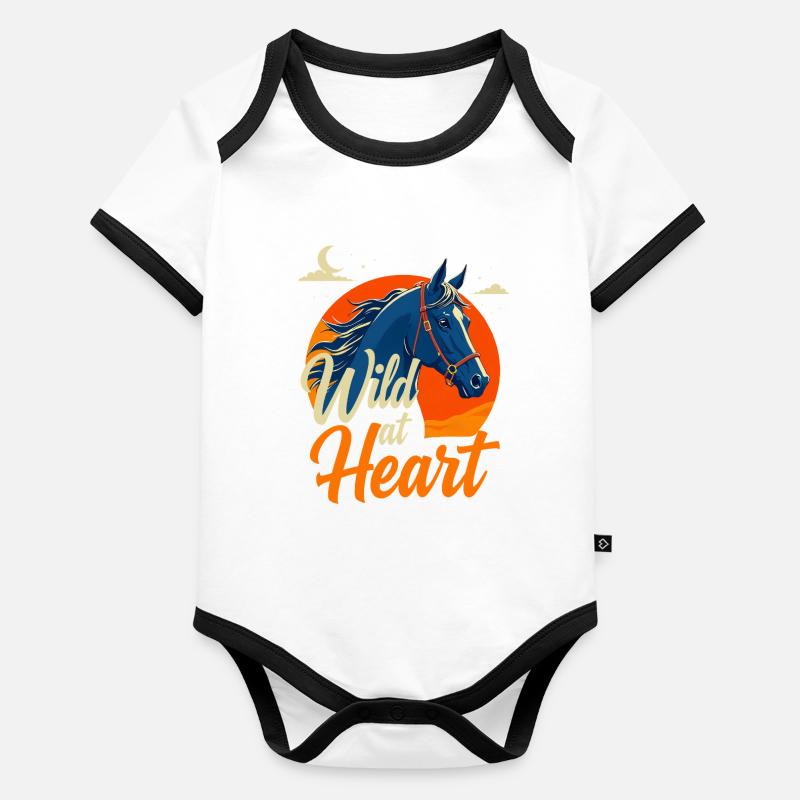 Wild at Heart Body Bébé bio contrasté manches courtes