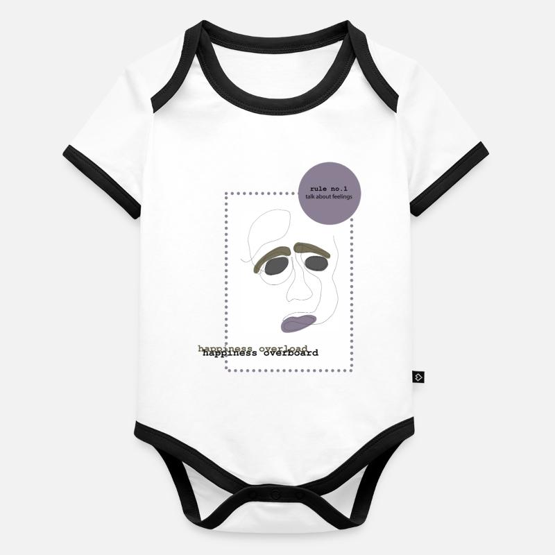 Parler de ses sentiments 1 Body Bébé bio contrasté manches courtes