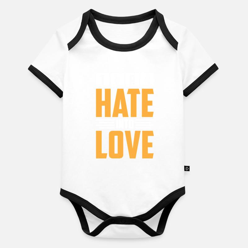 Transformative, hasserfüllte bis liebevolle Designs Baby Bio-Kurzarm-Kontrastbody