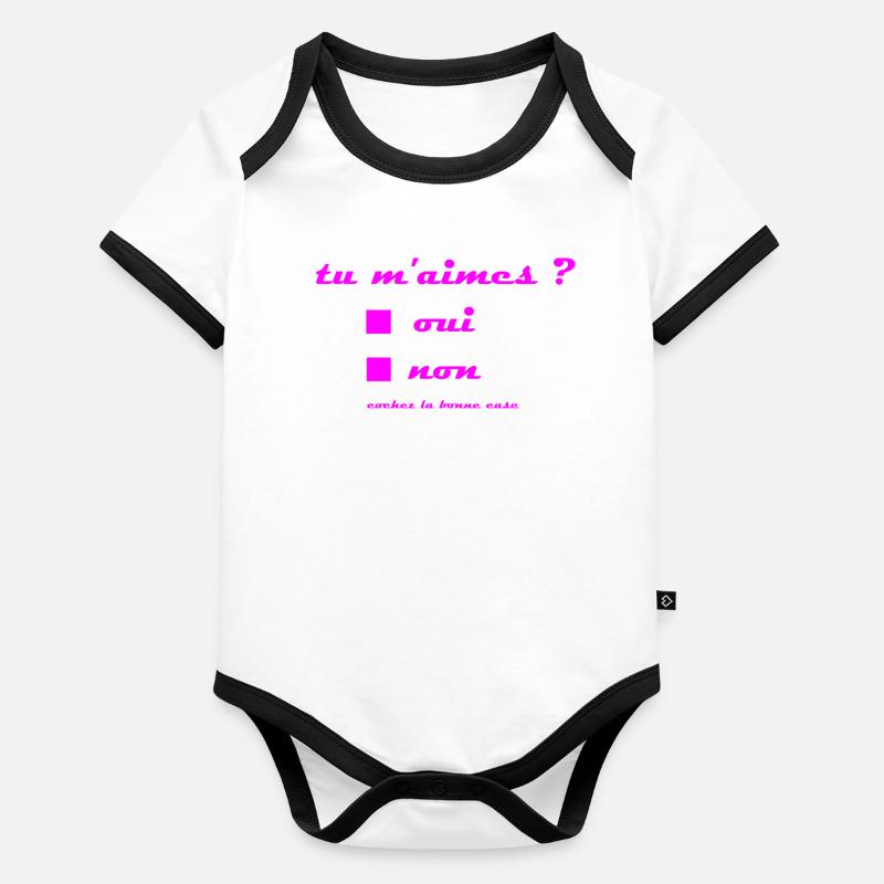 tu_m-aimes Body Bébé bio contrasté manches courtes
