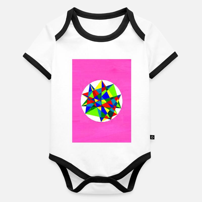 Colorful Mandala! Organic Baby Contrasting Bodysuit
