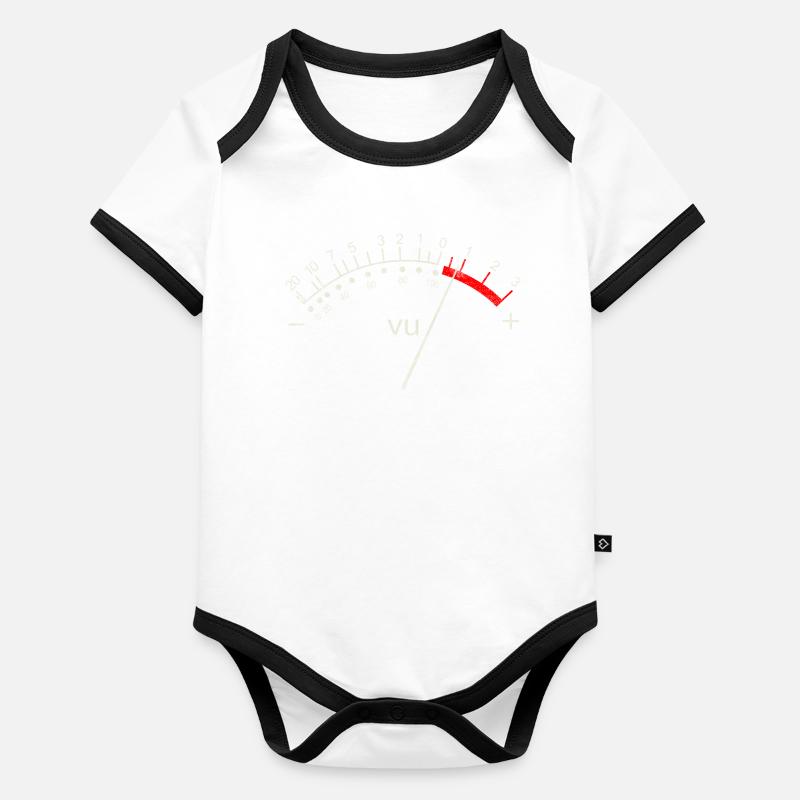 VU-mètre rétro Body Bébé bio contrasté manches courtes