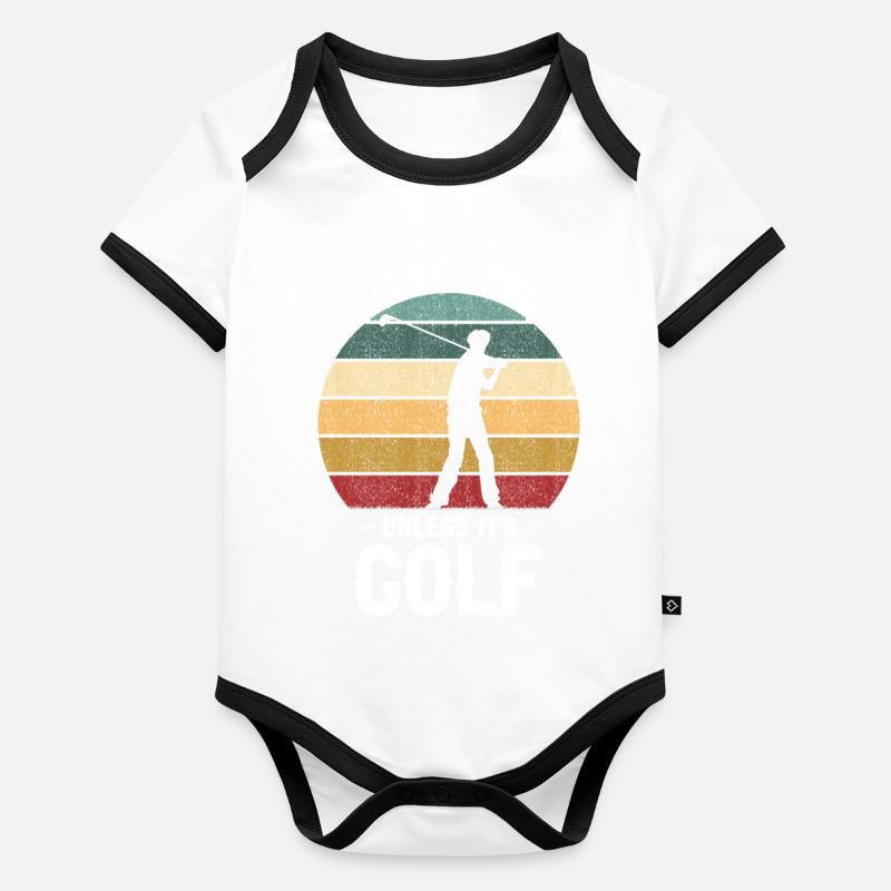 Papa de golf cool comme papa ordinaire mais plus cool Body Bébé bio contrasté manches courtes