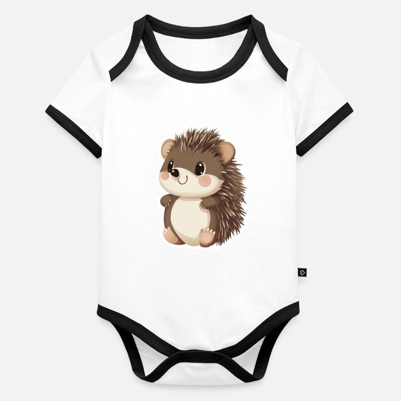 Igel Baby Bio-Kurzarm-Kontrastbody