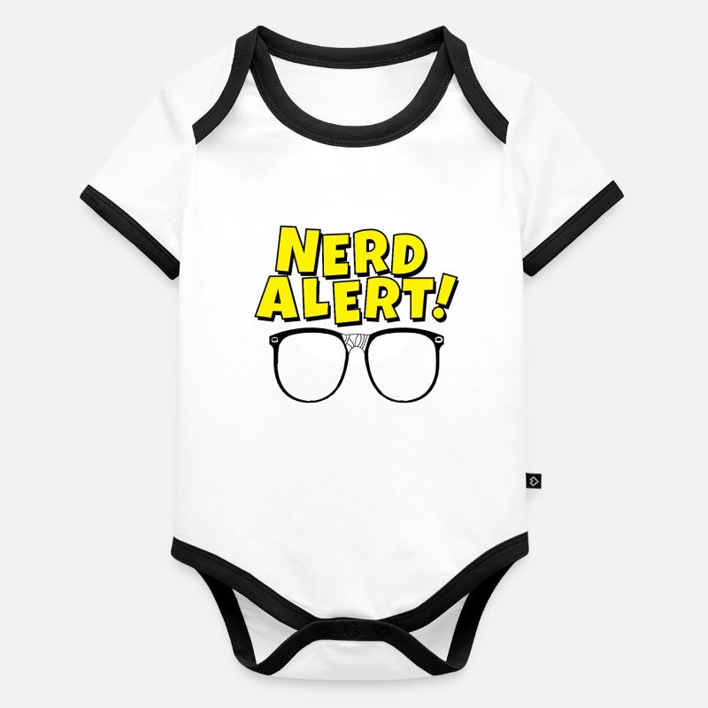 Nerd Alert Pop Brille Baby Bio-Kurzarm-Kontrastbody