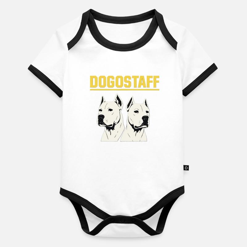 DOGOSTAFF Doppelhunde Grafik Baby Bio-Kurzarm-Kontrastbody
