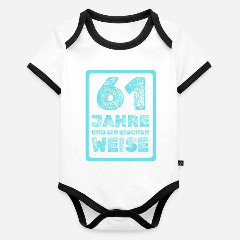 Sagesse 61 Body Bébé bio contrasté manches courtes