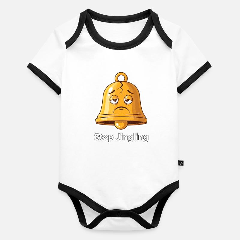 Cloches de Noël Chants de Noël Body Bébé bio contrasté manches courtes