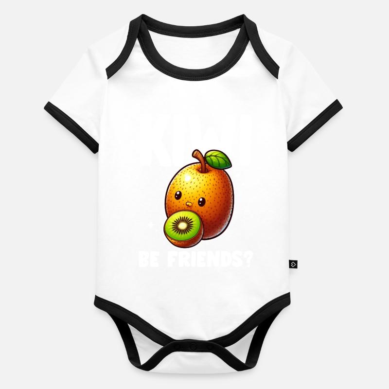 Kiwi Komplize Baby Bio-Kurzarm-Kontrastbody