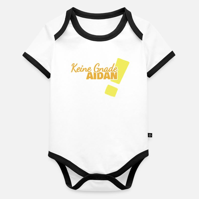 Aidan als Lustig Baby Bio-Kurzarm-Kontrastbody