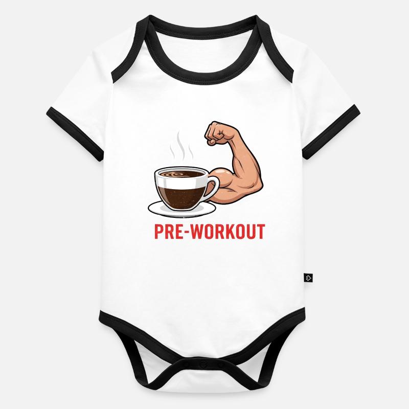 Coffee Power Pre-Workout Organic Baby Contrasting Bodysuit