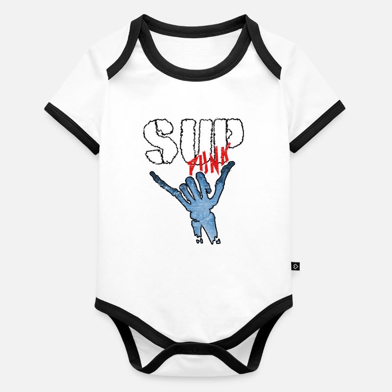 SUP Baby Bio-Kurzarm-Kontrastbody