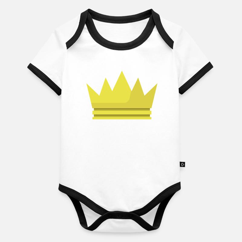 Couronne Body Bébé bio contrasté manches courtes