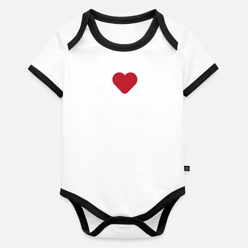 Mom master of multitasking / Mutter, Familie Baby Bio-Kurzarm-Kontrastbody