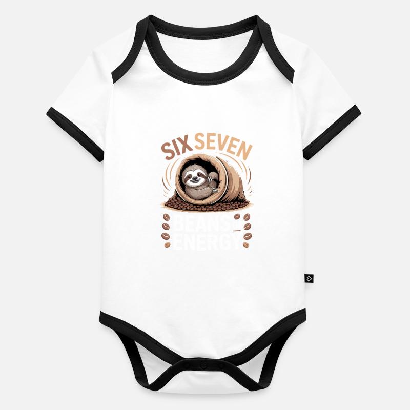Six Seven Beans Energy Body Bébé bio contrasté manches courtes