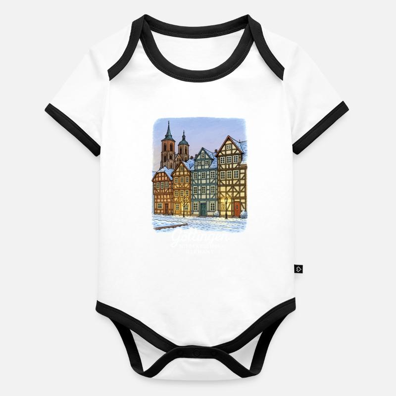 Göttingen Baby Bio-Kurzarm-Kontrastbody