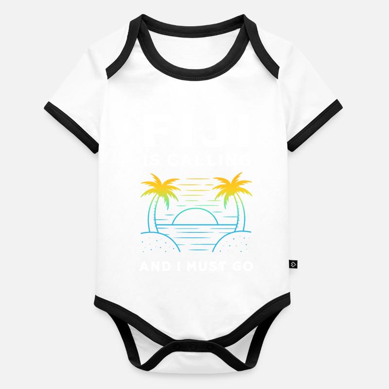 Fidji Body Bébé bio contrasté manches courtes