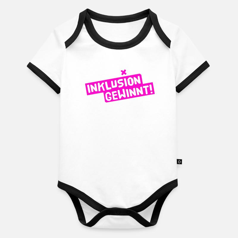 Inklusion gewinnt Baby Bio-Kurzarm-Kontrastbody