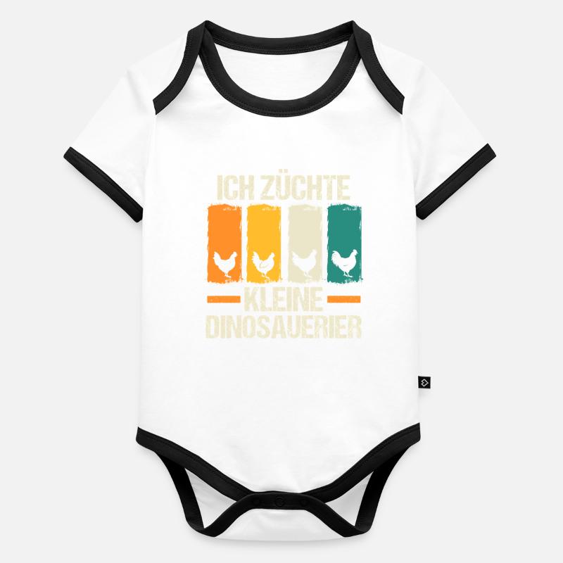 chickens chicken farmer farmer chicken Organic Baby Contrasting Bodysuit