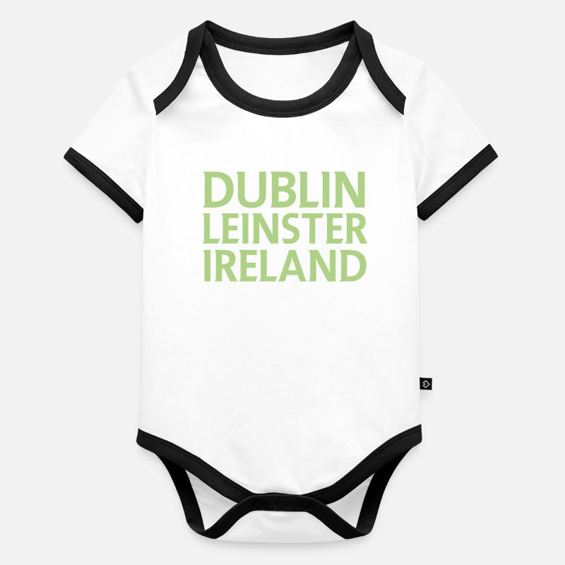 Dublin – Irlande Textdesign Body Bébé bio contrasté manches courtes